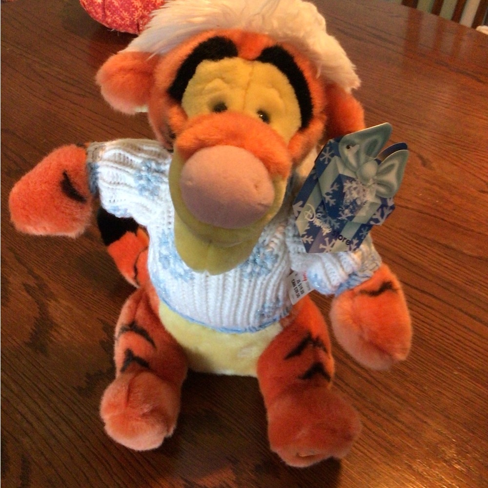 Disney Store Exclusive Tigger Plush Stuffed Animal with Winter Hat and Sweater